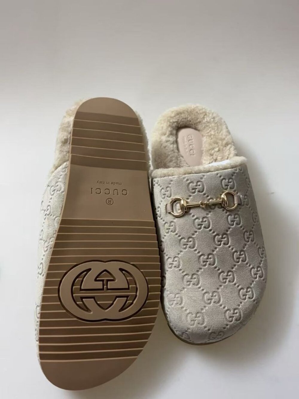 Brand New Gucci GG Suede Horsebit Mules - Size 39 - Picture 4 of 5